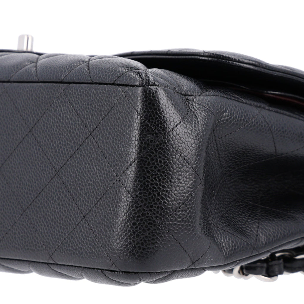 Caviar Quilted Jumbo Double Flap Black wholesalehk.shop