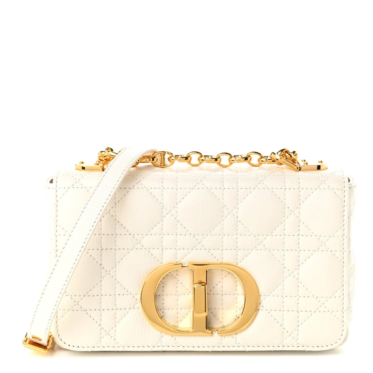 Calfskin Cannage Small Caro Bag Ivory wholesalehk.shop