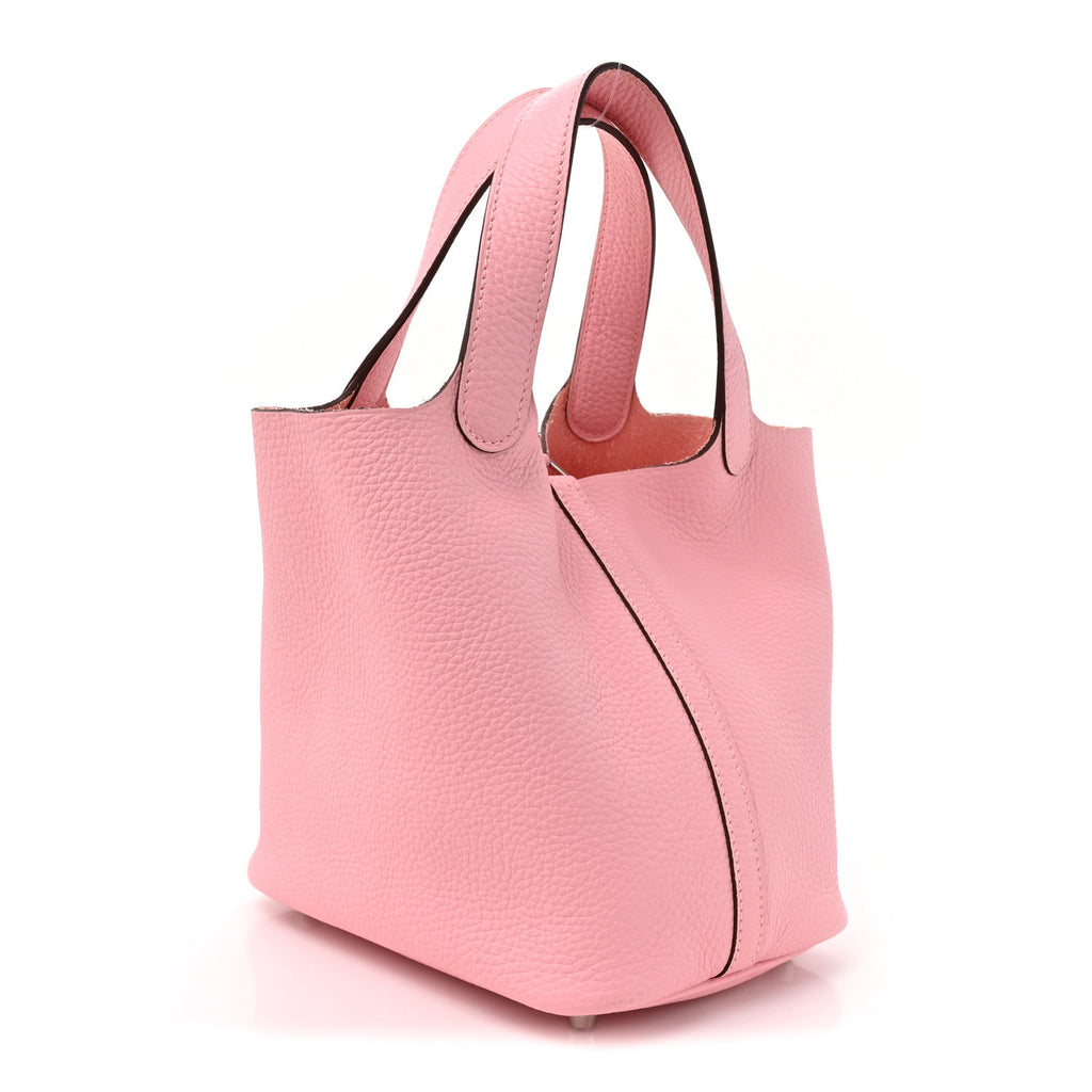 Taurillon Clemence Picotin Lock 18 PM Rose Sakura £¨ Direct shipment via from wholesalehk.shop