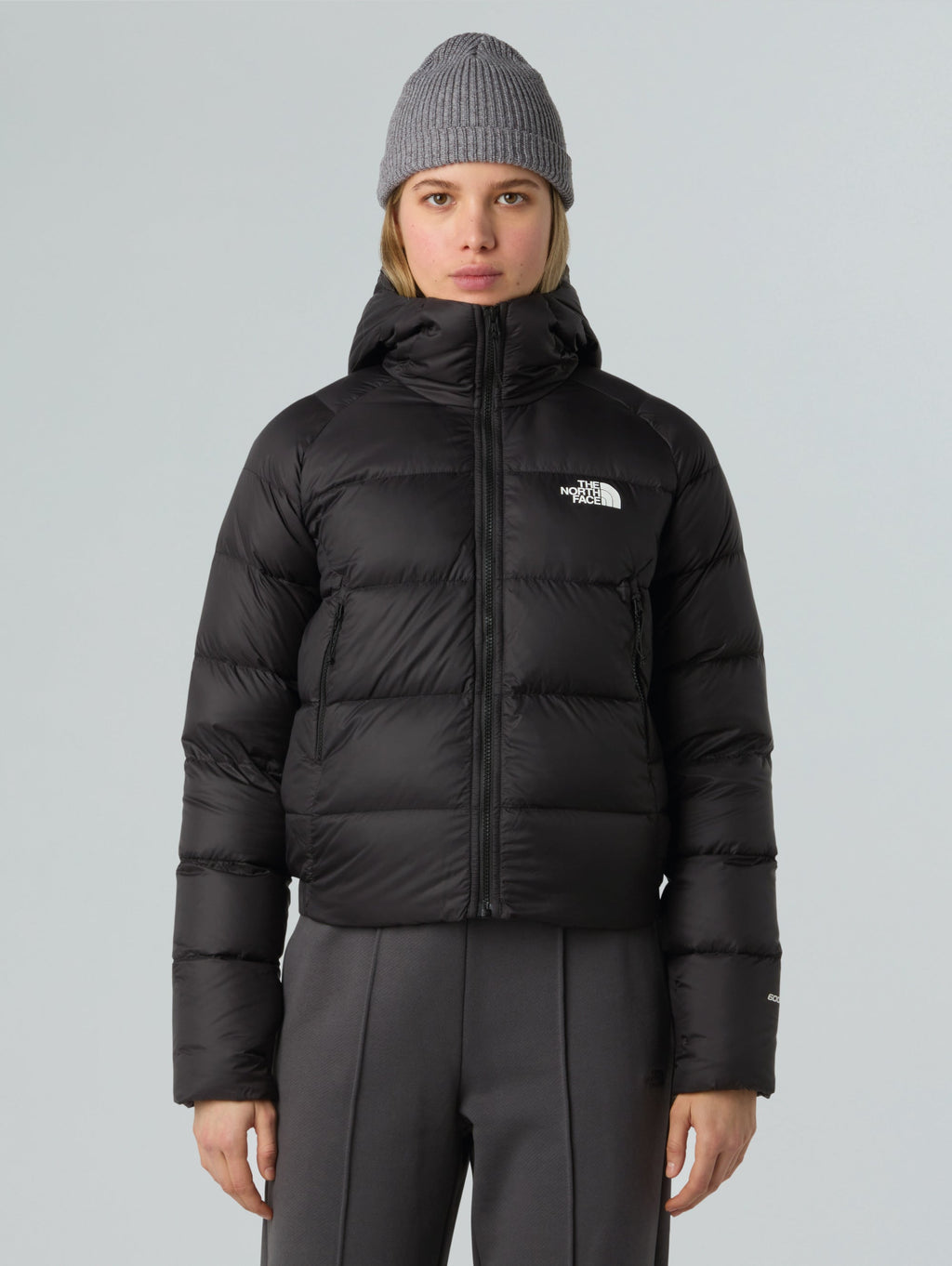 2026 New Arrival Giacca in Piumino con Cappuccio Hyalite Nero wholesalehk.shop