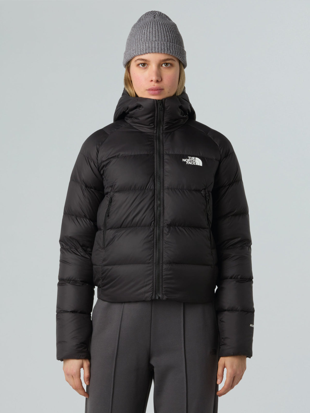 2026 New Arrival Giacca in Piumino con Cappuccio Hyalite Nero wholesalehk.shop