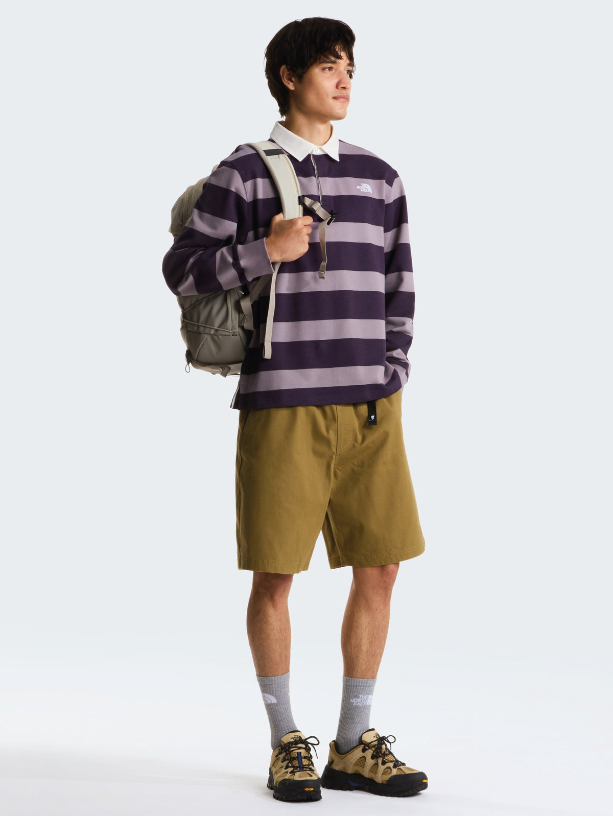 2026 New Arrival Pantaloncini Baggy in Cotone con Cinta Senape wholesalehk.shop