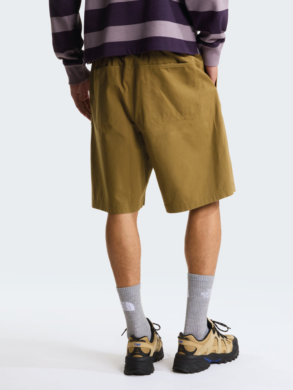2026 New Arrival Pantaloncini Baggy in Cotone con Cinta Senape wholesalehk.shop