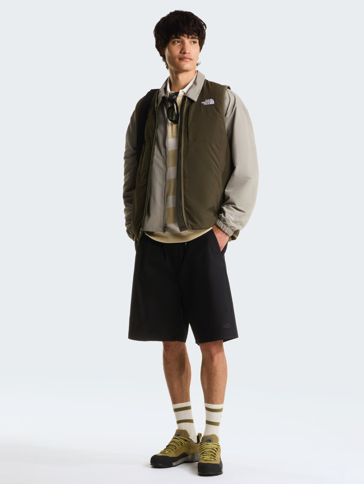 2026 New Arrival Pantaloncini Baggy in Cotone con Cinta Nero wholesalehk.shop