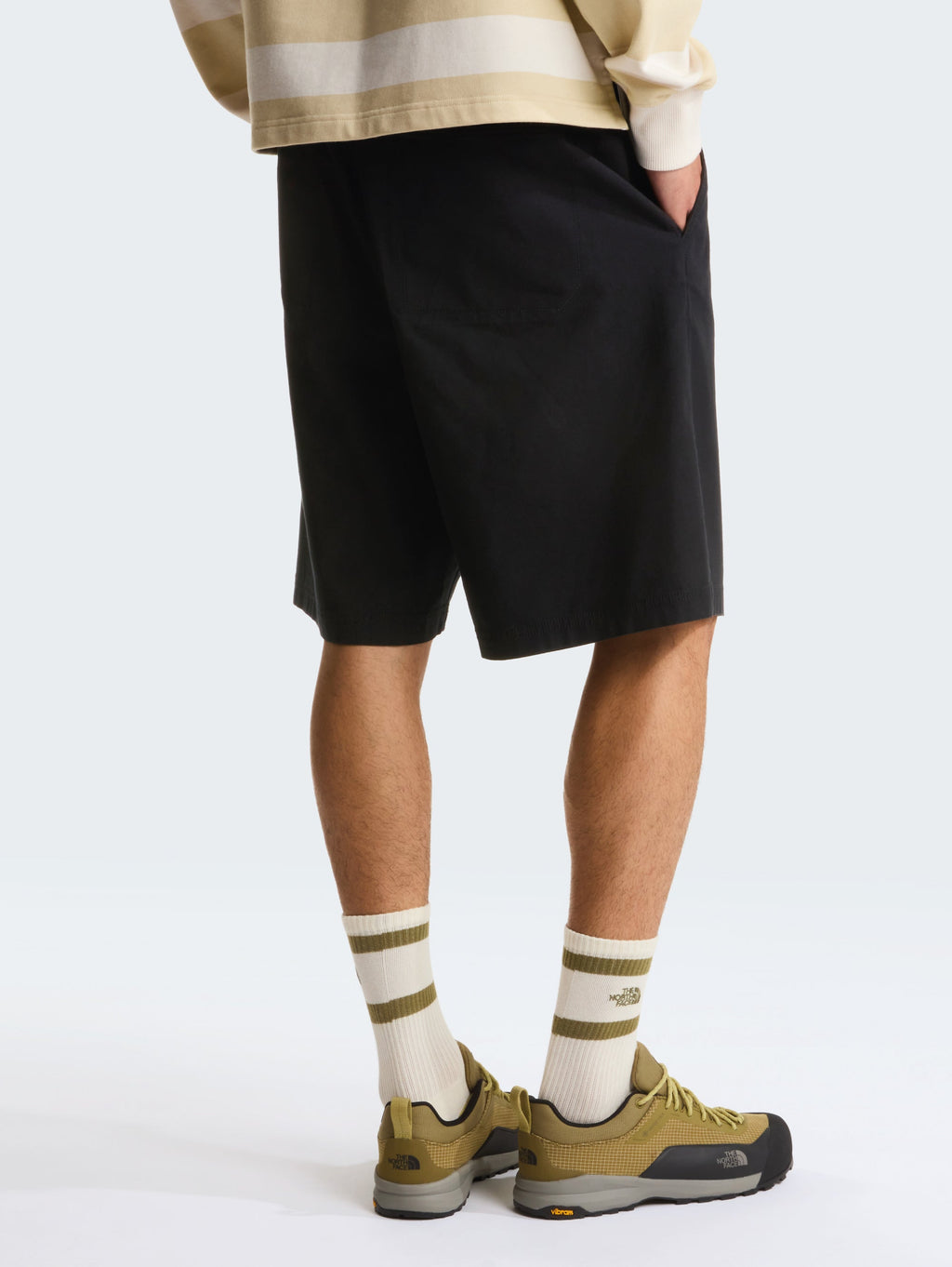 2026 New Arrival Pantaloncini Baggy in Cotone con Cinta Nero wholesalehk.shop