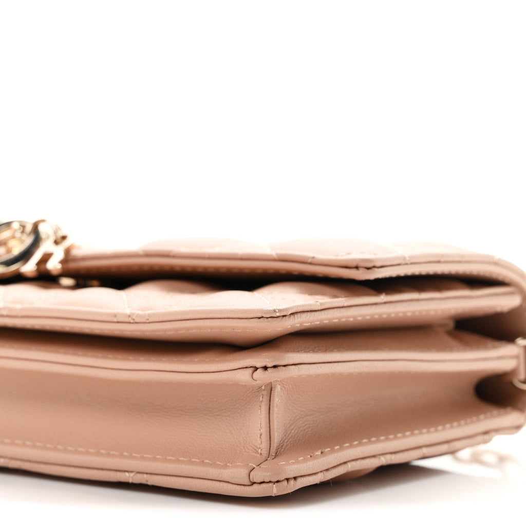 Lambskin Chain Lady My Dior Mini Chain Pouch Rose De Vents wholesalehk.shop