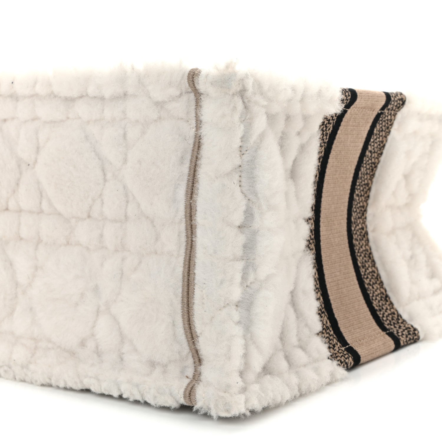 Shearling Cannage Medium Book Tote Ecru Black £¨ Direct shipment via from wholesalehk.shop