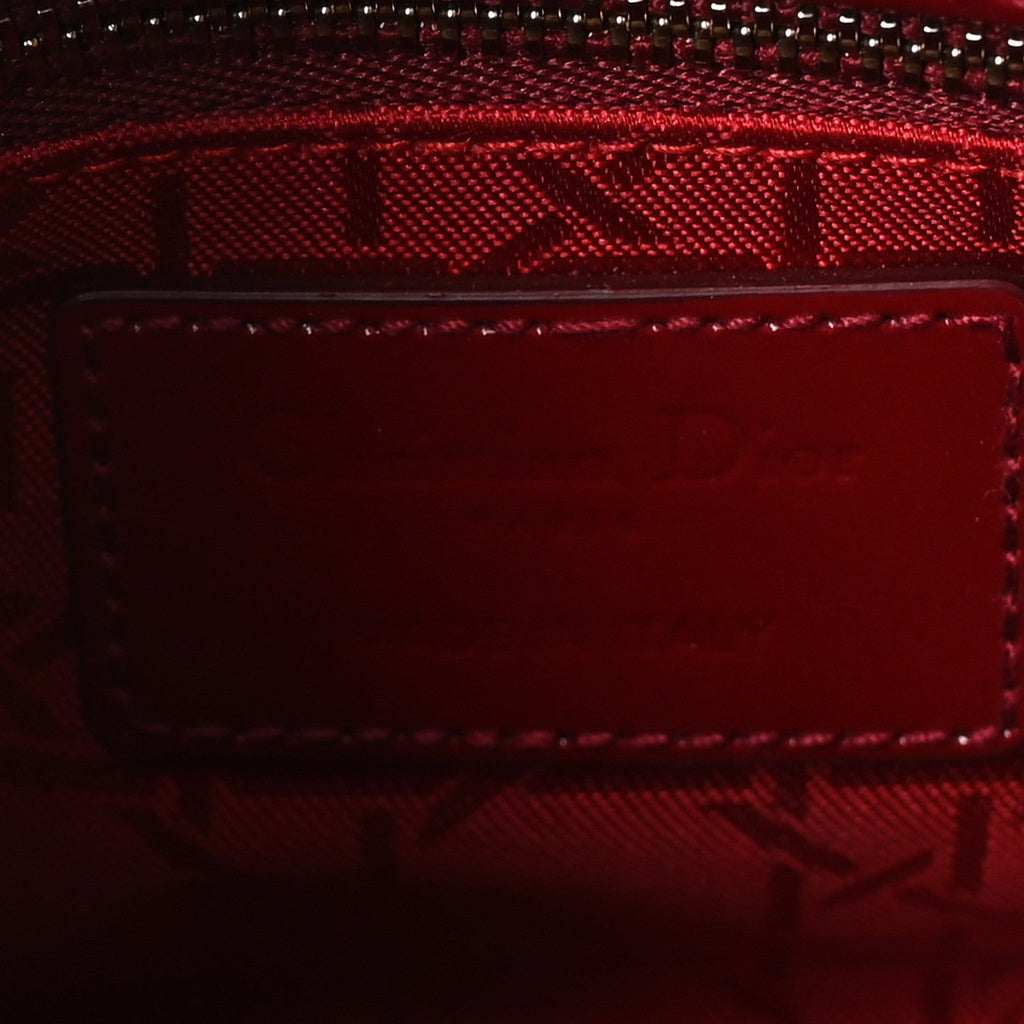 Patent Cannage Mini Lady Dior Red wholesalehk.shop