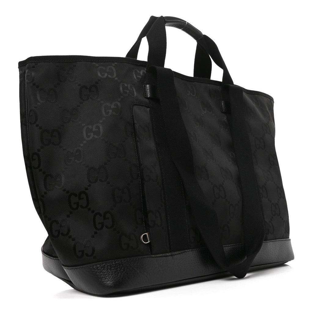 Econyl Nylon Monogram Medium Off The Grid Tote Bag Black wholesalehk.shop