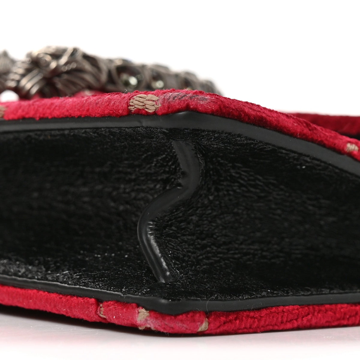 Velvet GG Monogram Super Mini Dionysus Shoulder Bag Red Cipria Black wholesalehk.shop