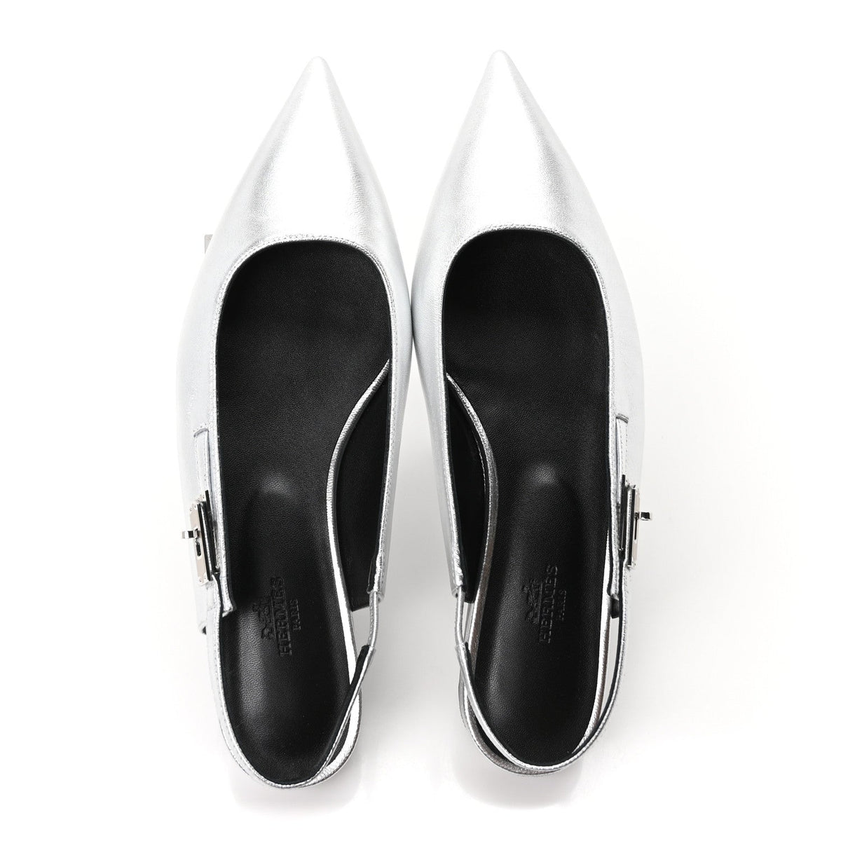 Nappa Lovely Slingback Flats 40 Gris Argent wholesalehk.shop