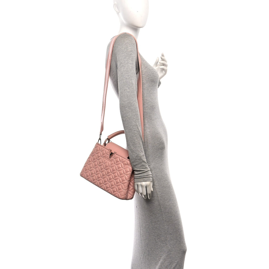 Lambskin Quilted Flower Capucines BB Pink £¨ Direct shipment via from wholesalehk.shop