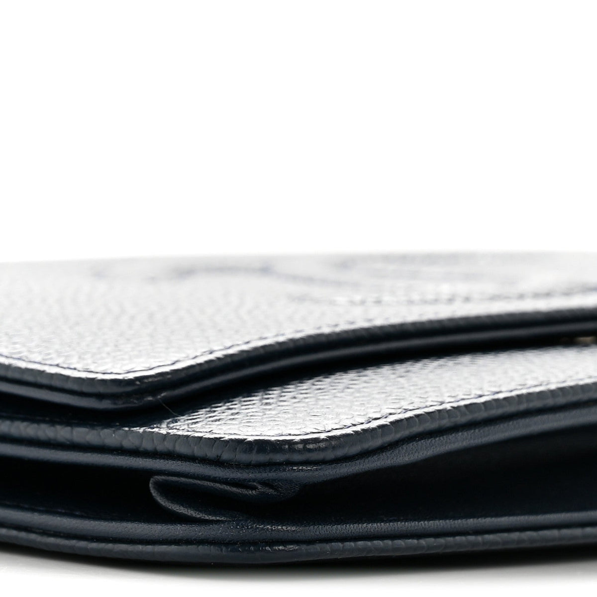 Caviar Timeless CC Wallet on Chain WOC Navy Blue wholesalehk.shop