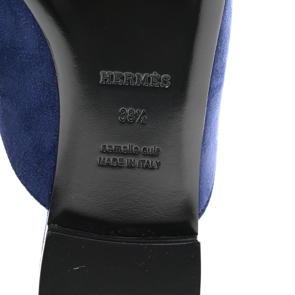 Suede Goatskin Trocadero Mule 38.5 Bleu Diplomatique wholesalehk.shop