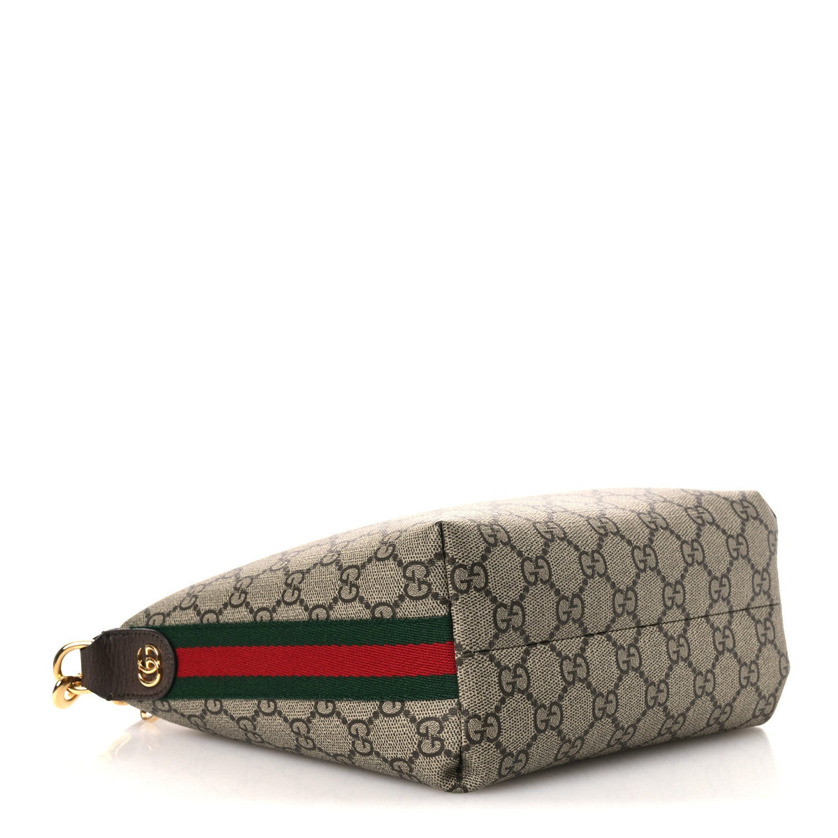GG Supreme Monogram Textured Calfskin Web Super Mini Ophidia Shoulder Bag Beige Ebony New Acero wholesalehk.shop