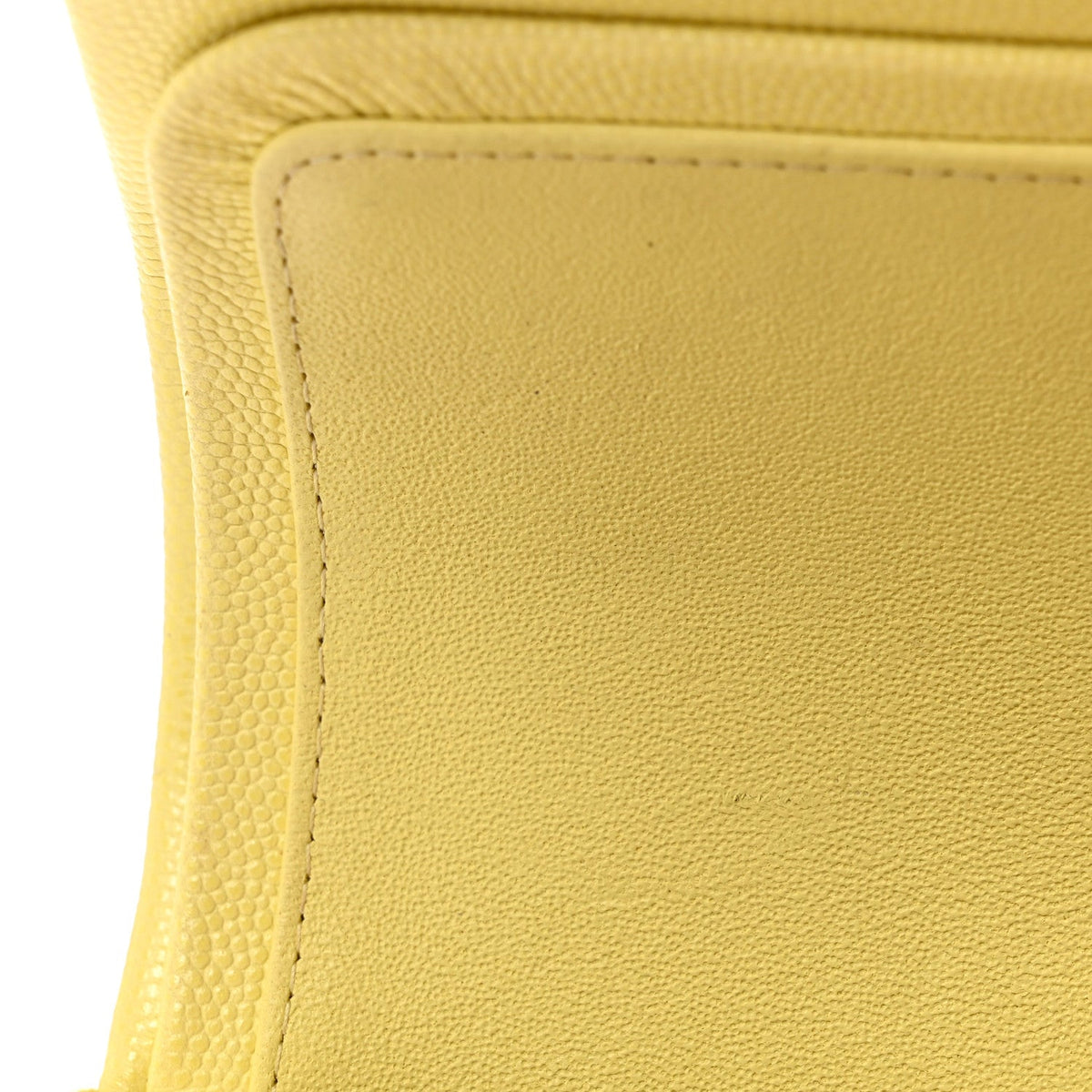 Caviar Quilted Small Double Flap Light Yellow wholesalehk.shop