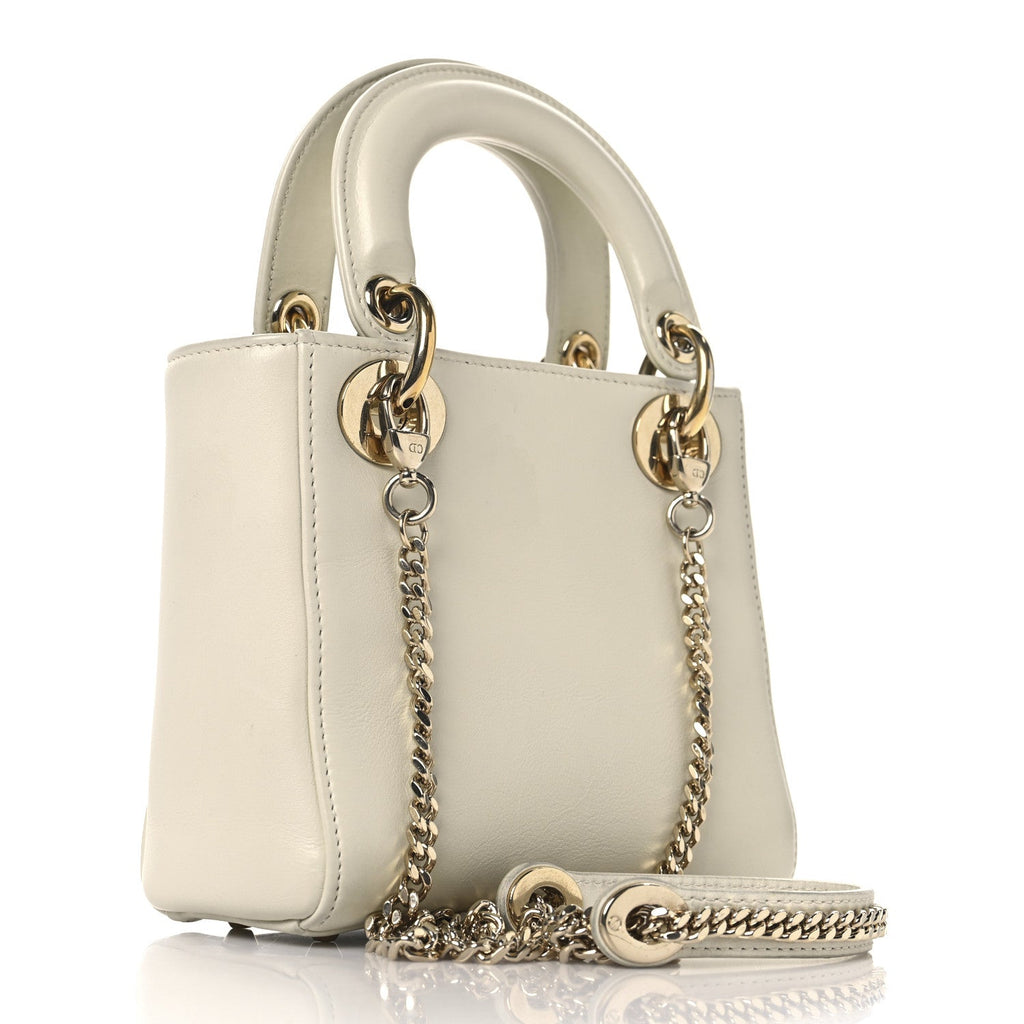 Calfskin Niki De Saint Phalle Dioramour Mini Supple Lady Dior White Multicolor wholesalehk.shop