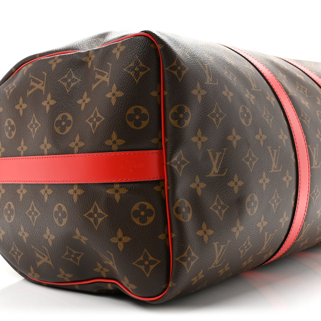 Calfskin Monogram Keepall Bandouliere 50 Coquelicot wholesalehk.shop