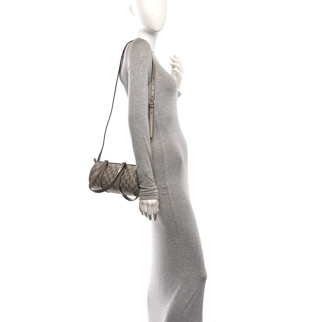 GG Shadow Monogram Ophidia Top Handle Bowler Bag Taupe wholesalehk.shop