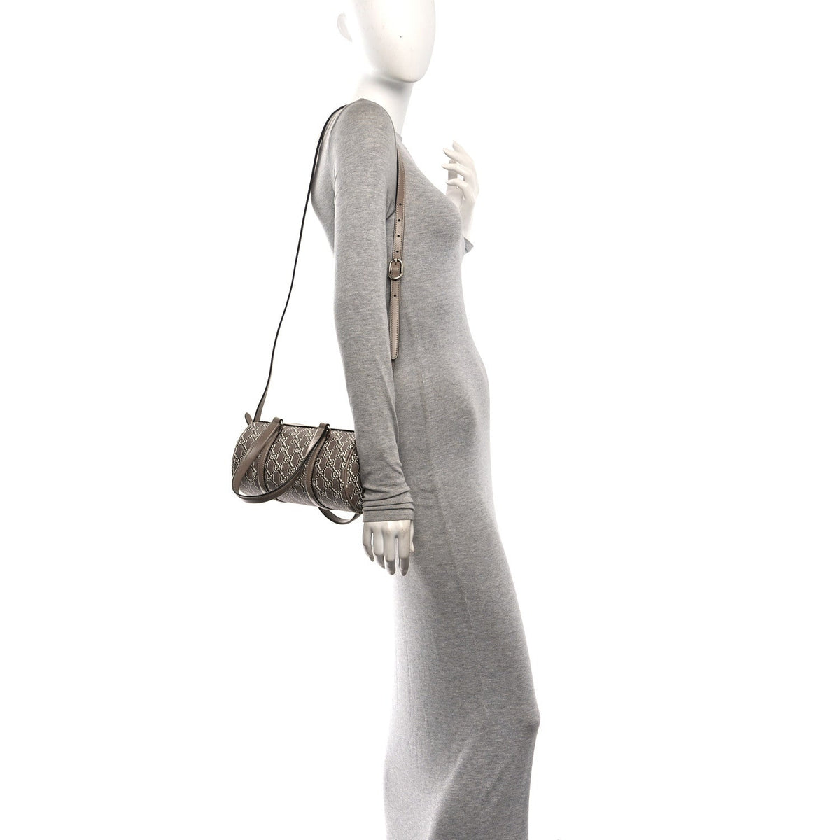 GG Shadow Monogram Ophidia Top Handle Bowler Bag Taupe wholesalehk.shop