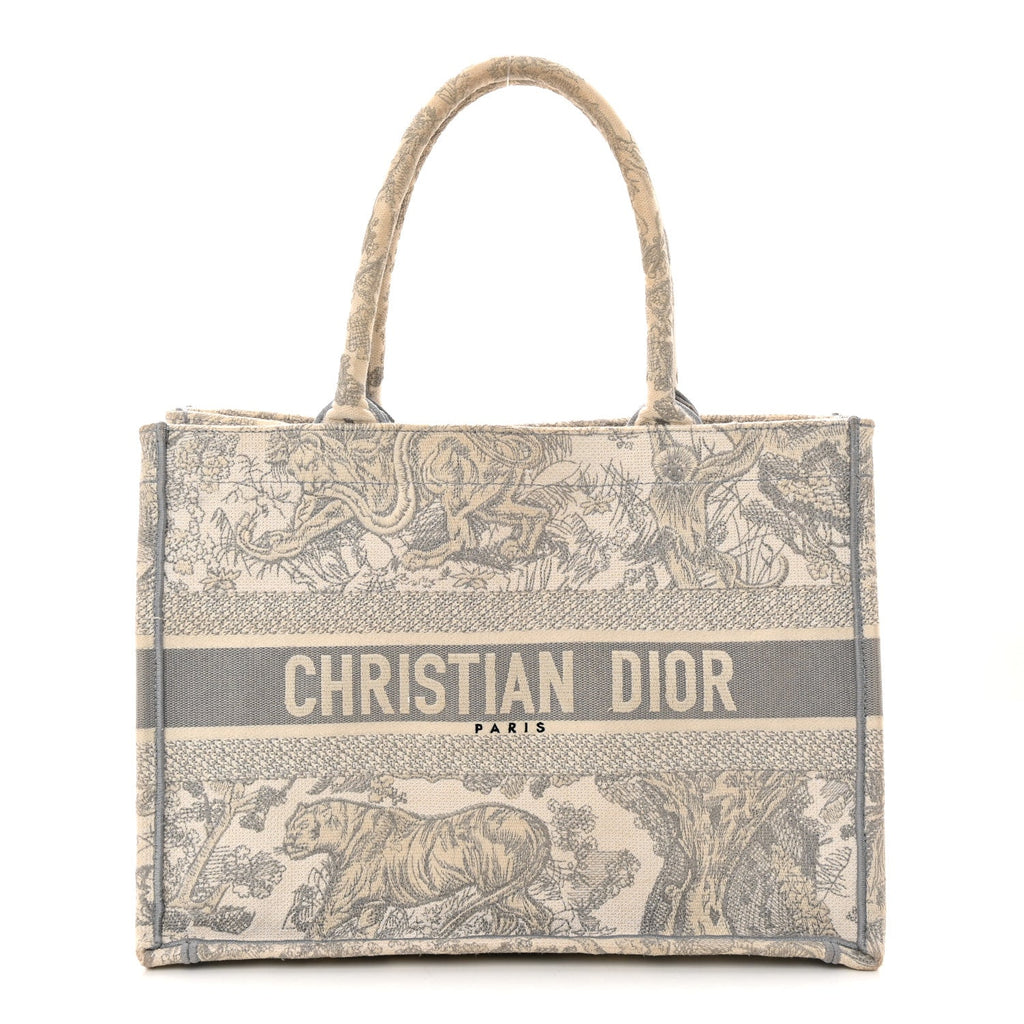 Canvas Embroidered Medium Dioriviera Toile De Jouy Book Tote Gray £¨ Direct shipment via from wholesalehk.shop