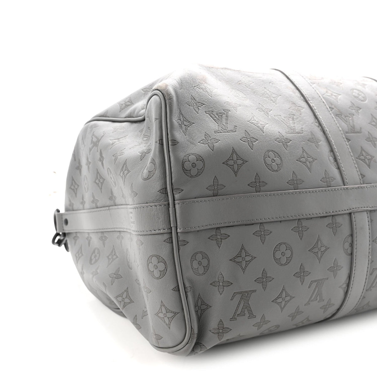 Calfskin Monogram Shadow Keepall Bandouliere 50 Anthracite Gray wholesalehk.shop