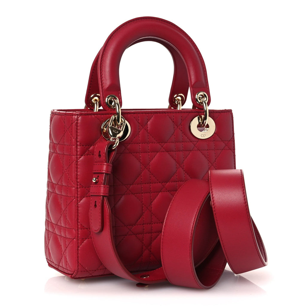 Lambskin Cannage Small My ABCDior Lady Dior Red wholesalehk.shop