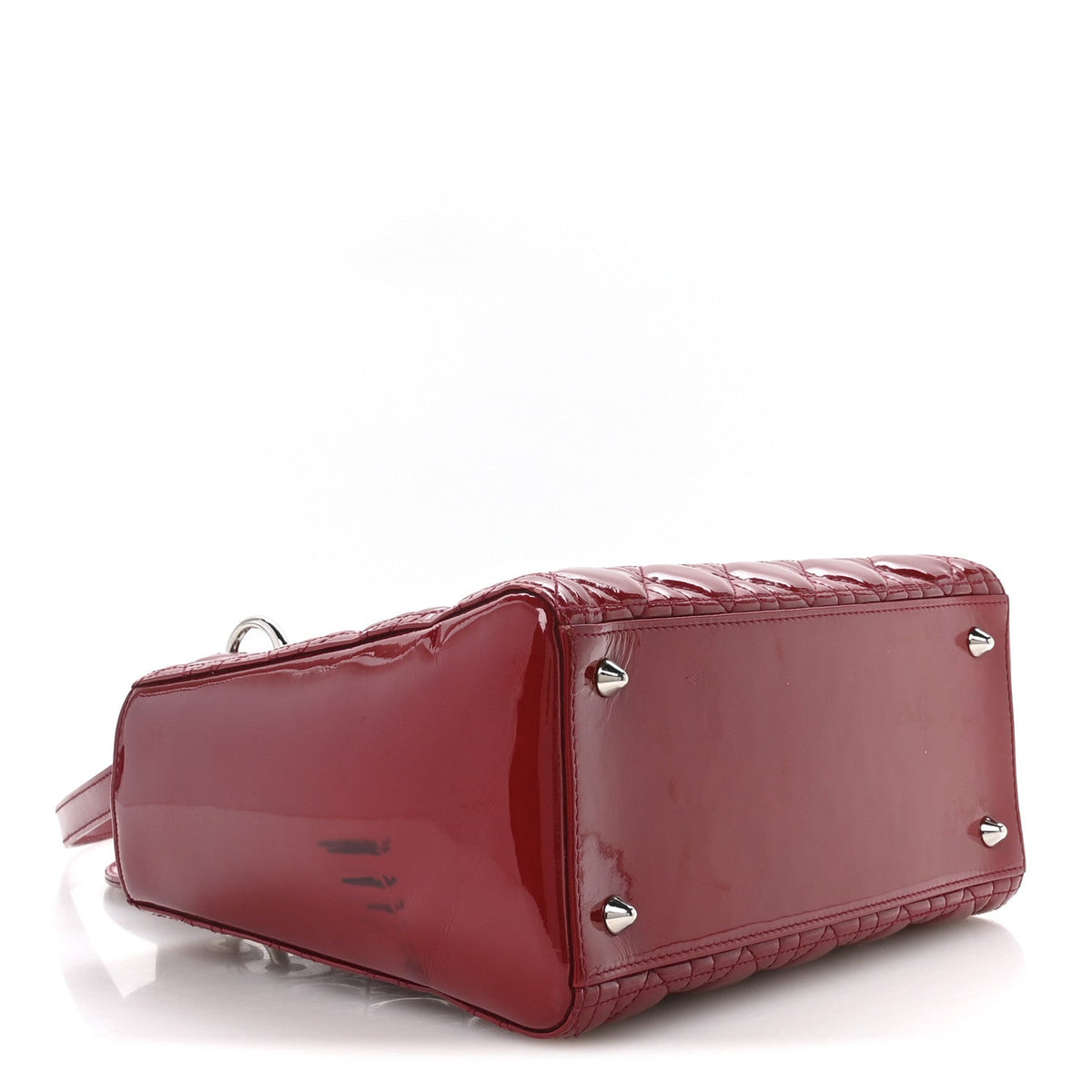 Patent Cannage Medium Lady Dior Red wholesalehk.shop