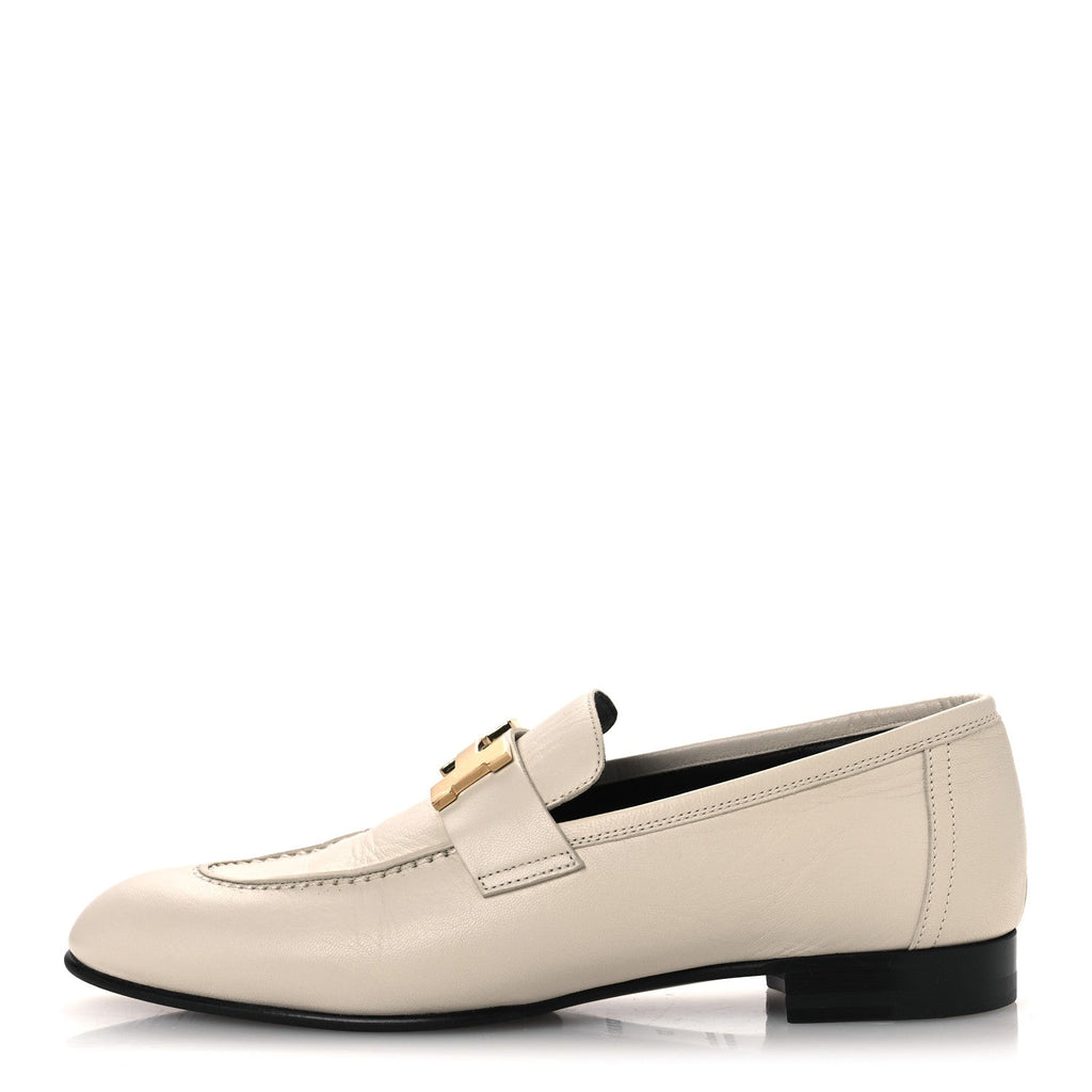 Goatskin Womens Paris Loafers 37 Beige Glaise wholesalehk.shop