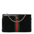 Suede Patent GG Web Medium Ophidia Chain Shoulder Bag Black wholesalehk.shop