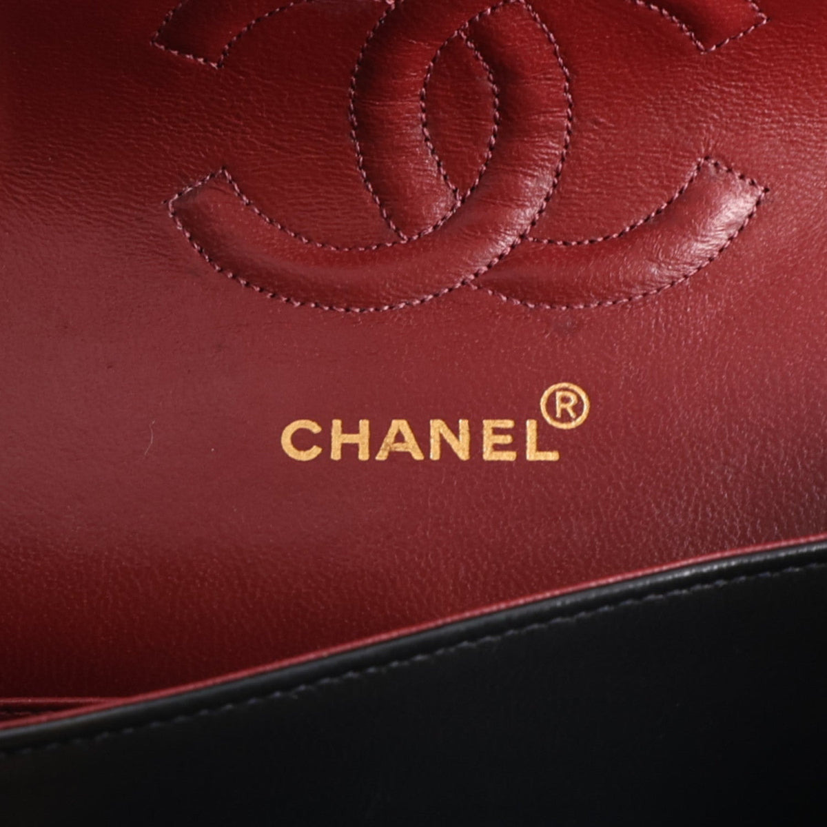 Lambskin Quilted Medium Double Flap Black wholesalehk.shop