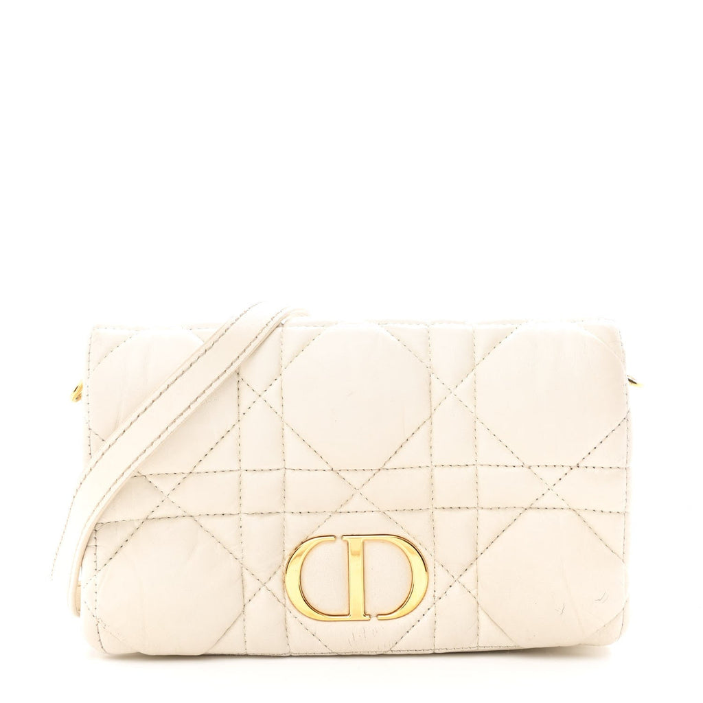 Calfskin Macrocannage Mini Caro Bag White wholesalehk.shop