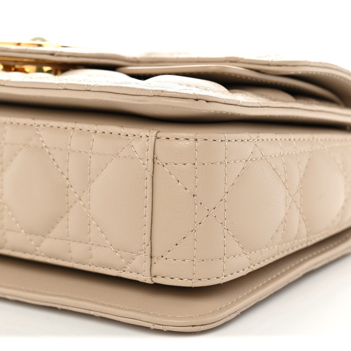 Calfskin Cannage Small Jolie Top Handle Bag Powder Beige wholesalehk.shop