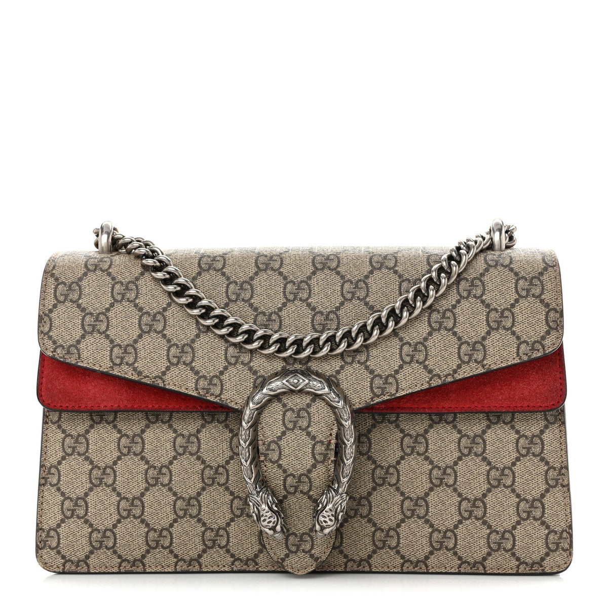 GG Supreme Monogram Small Dionysus Shoulder Bag Red wholesalehk.shop