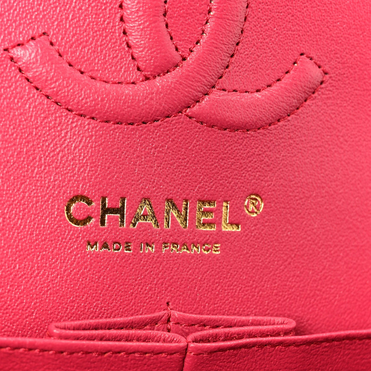 Caviar Quilted Small Double Flap Dark Pink wholesalehk.shop