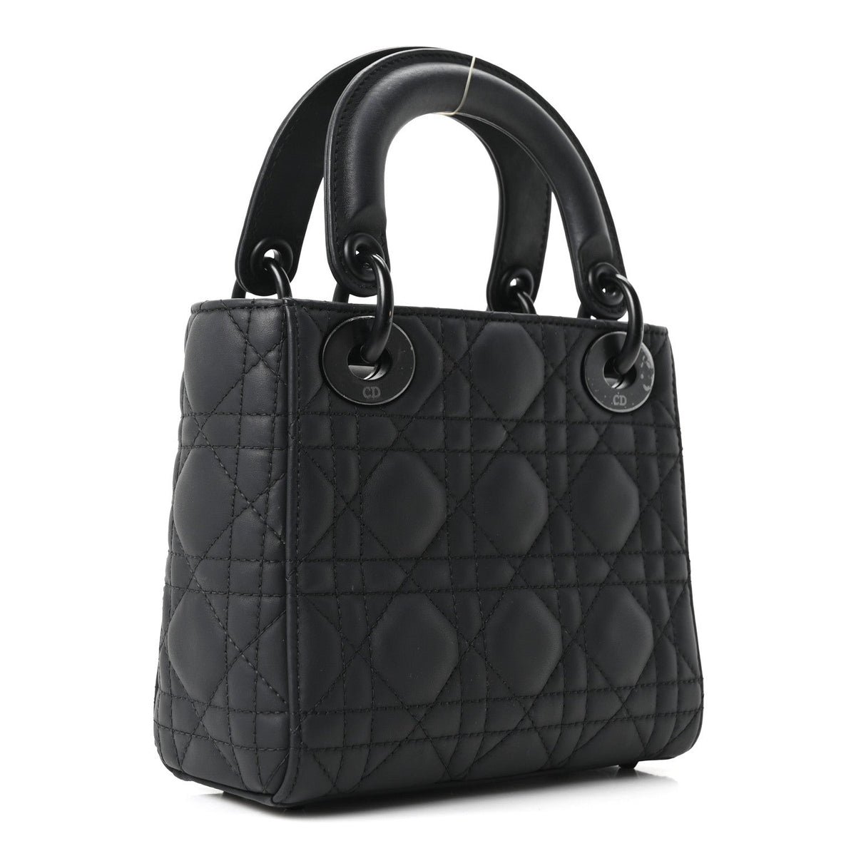 Ultra Matte Calfskin Cannage Mini Lady Dior Black wholesalehk.shop