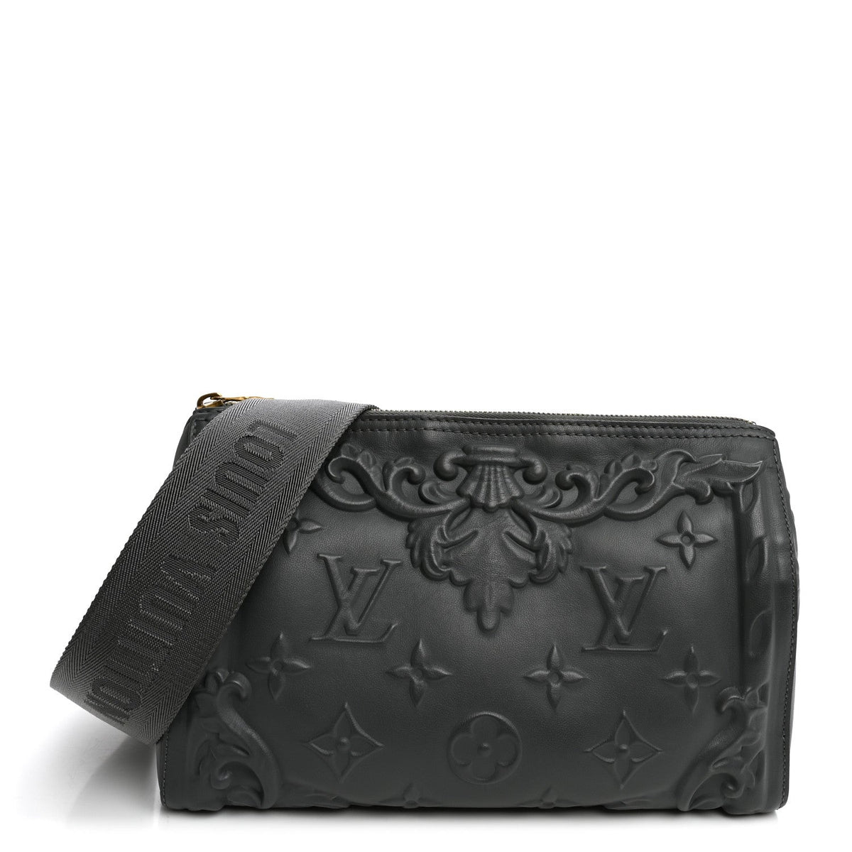 Calfskin Debossed Monogram Versailles City Keepall Dark Shadow Grey wholesalehk.shop