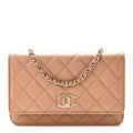 Caviar Quilted Multi Chain Wallet On Chain WOC Beige wholesalehk.shop