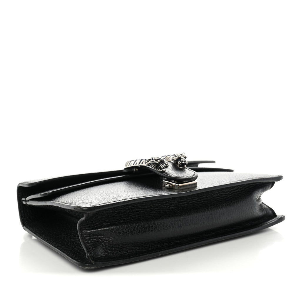 Dollar Calfskin Enamel Small Dionysus Shoulder Bag Black Electric Blue wholesalehk.shop