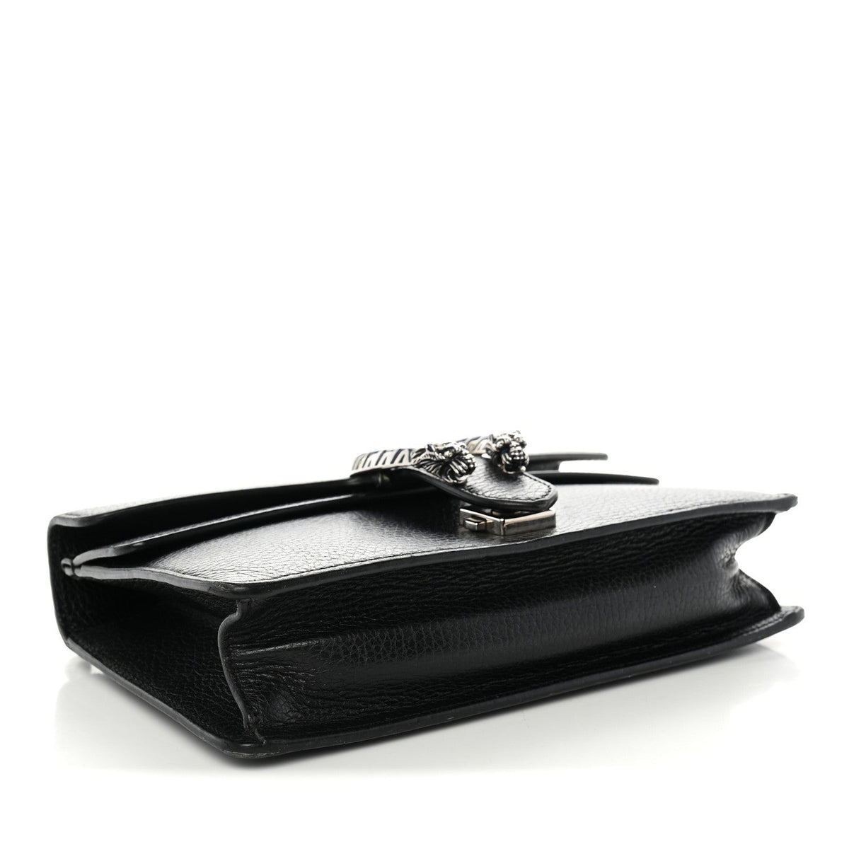 Dollar Calfskin Enamel Small Dionysus Shoulder Bag Black Electric Blue wholesalehk.shop