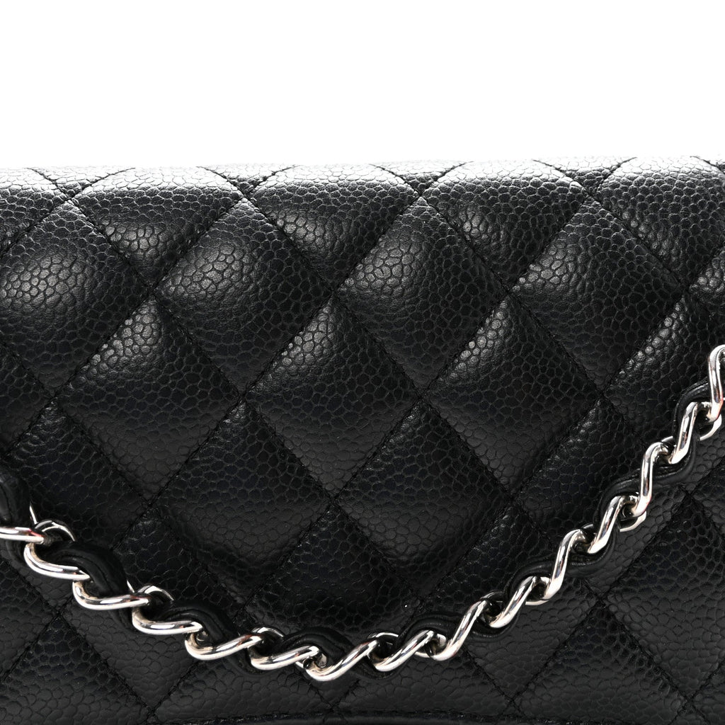 Caviar Quilted Medium Double Flap Black wholesalehk.shop