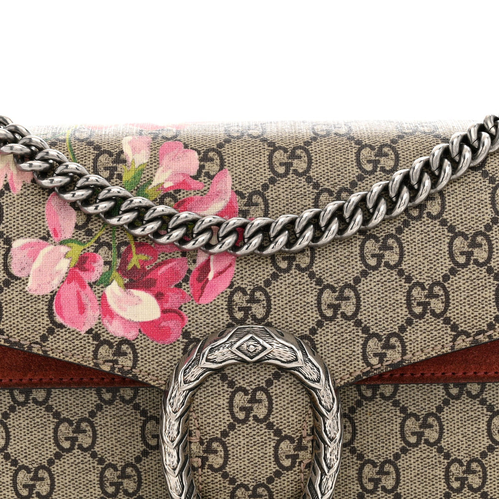 GG Supreme Monogram Blooms Small Dionysus Shoulder Bag Beige Multicolor Dry Rose wholesalehk.shop