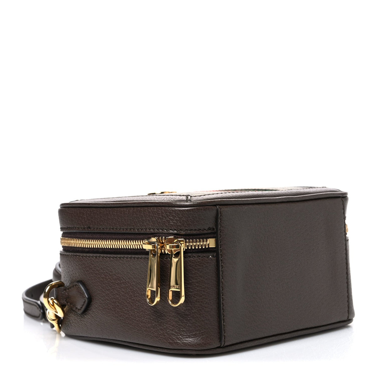 GG Supreme Monogram Textured Dollar Calfskin Mini Ophidia Top Handle Square Shoulder Bag Beige Ebony New Acero wholesalehk.shop