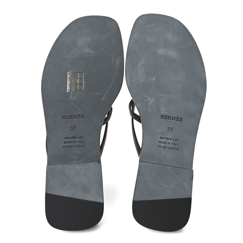 Calfskin Miss Sandals 37 Black wholesalehk.shop