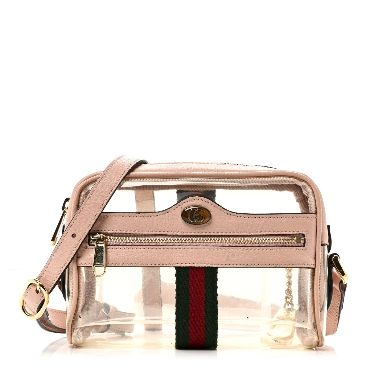 Vinyl Web Mini Ophidia Transparent Shoulder Bag Perfect Pink wholesalehk.shop