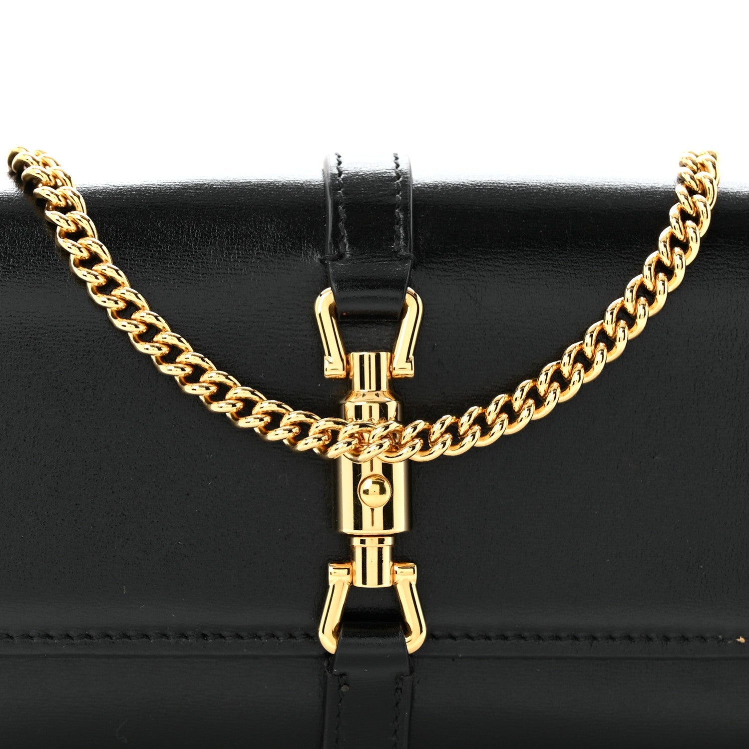 Calfskin Jackie 1961 Chain Wallet Black Black £¨ Direct shipment via from wholesalehk.shop