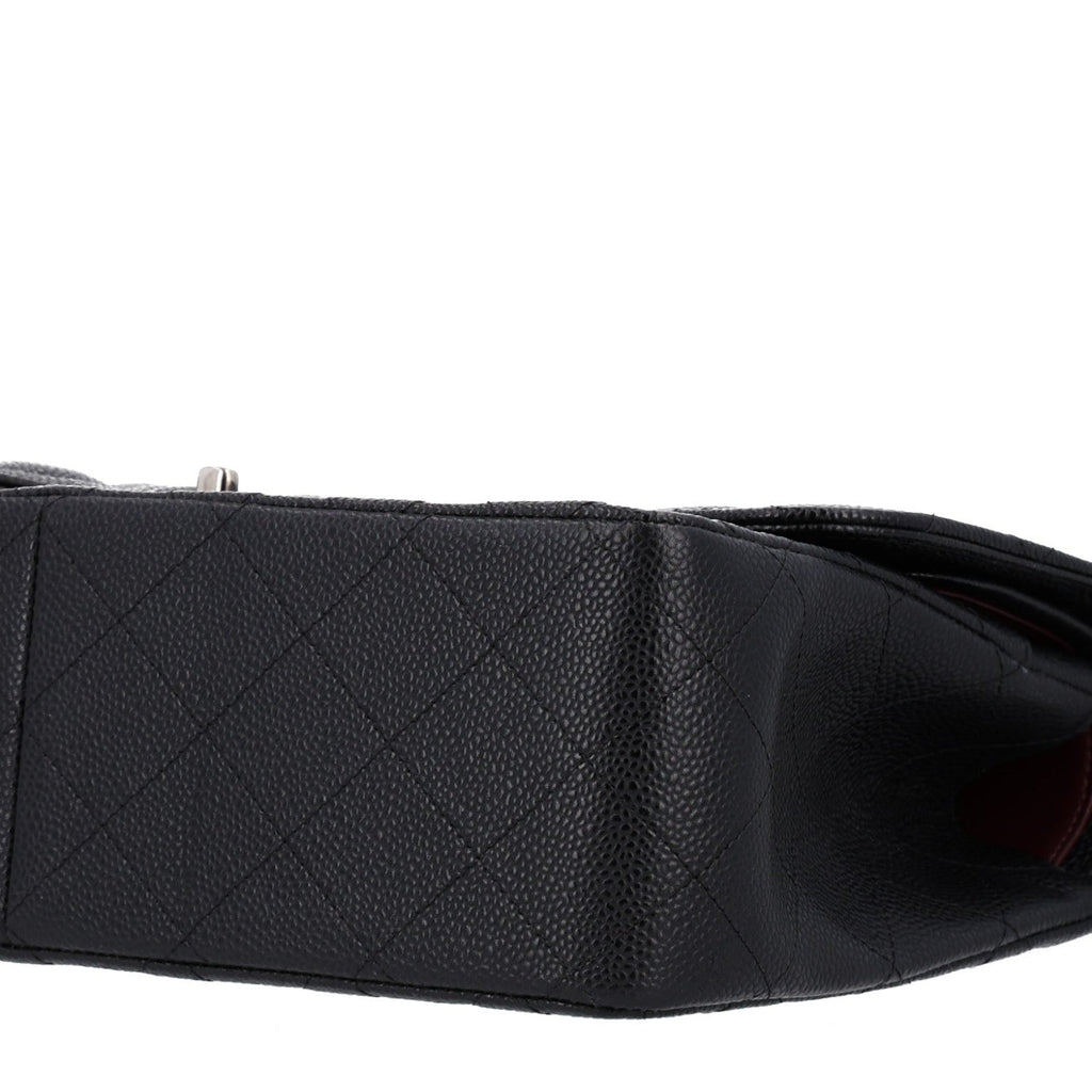 Caviar Quilted Jumbo Double Flap Black wholesalehk.shop