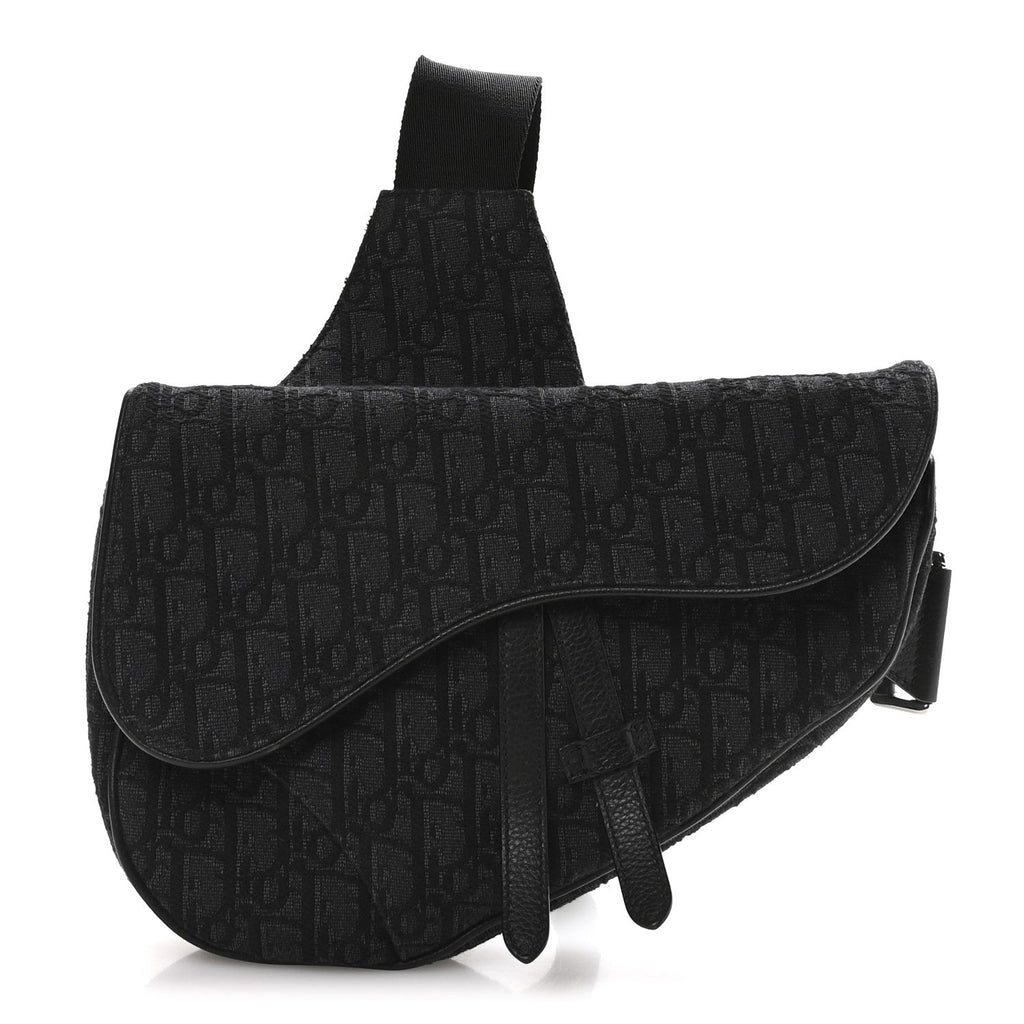 Oblique Mens Saddle Bag Black Blue wholesalehk.shop