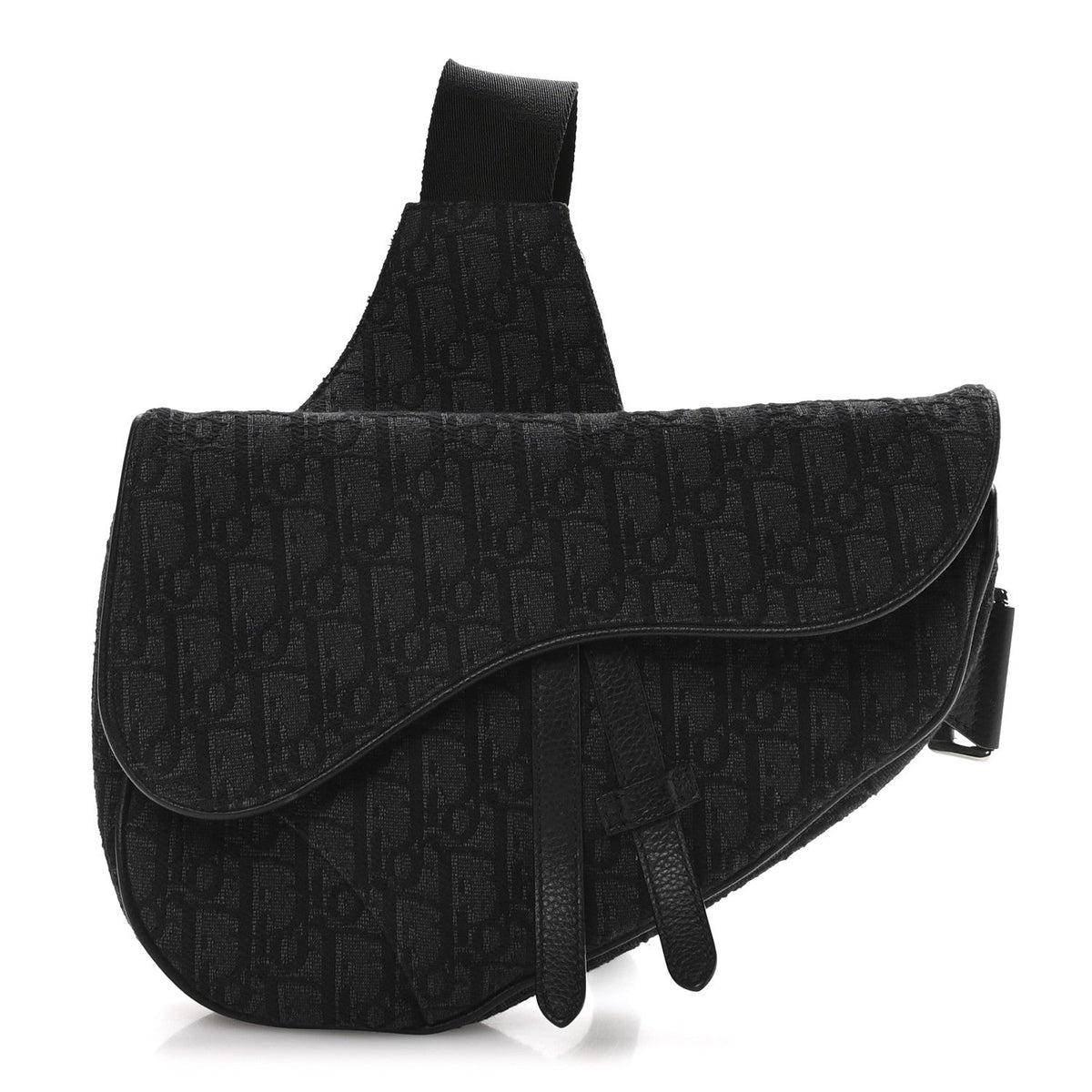 Oblique Mens Saddle Bag Black Blue wholesalehk.shop