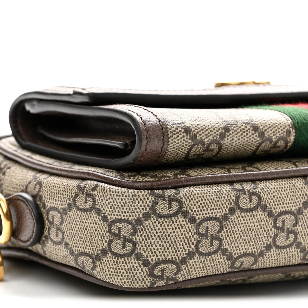 GG Supreme Monogram Web Mini Ophidia Bag Beige Ebony wholesalehk.shop
